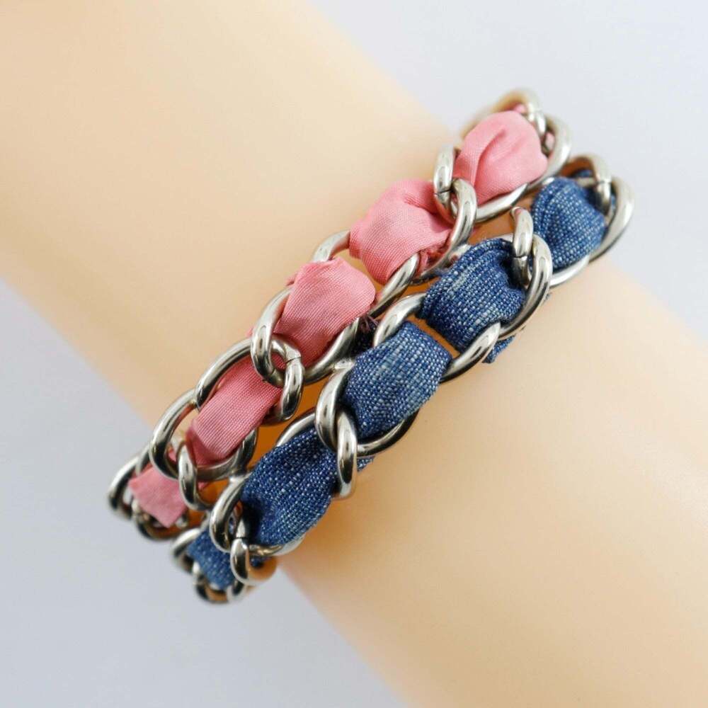 CHANEL Authentic Pink Logo Charm Bracelet - Picture 3 of 5